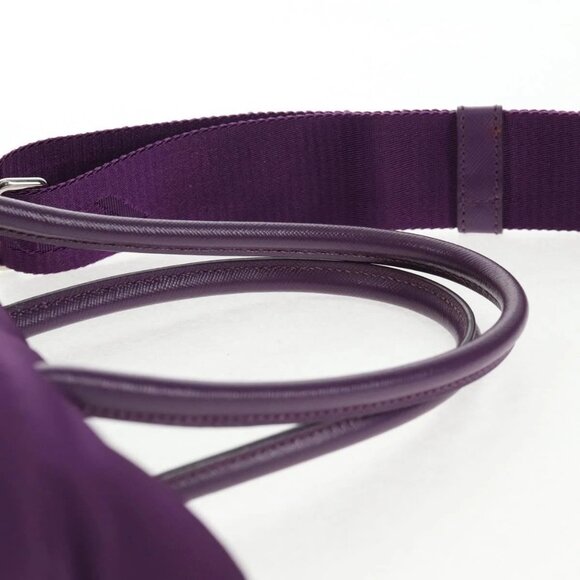 PRADA Hand Bag Nylon 2way Purple Gold Auth 138073M - Picture 9 of 16
